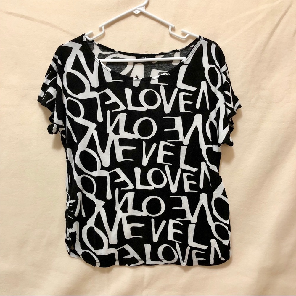 LOVE wide neck shirt